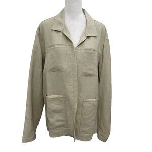 Caslon Linen Blend Casual Blazer Jacket Pockets Classic Beige size Medium